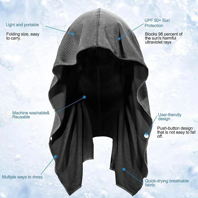 Cooling Towel for Men & Women - UV Protection, Quick Drying, Absorbent Towels for Neck & Face - Perfect for Sport, Camping, Work