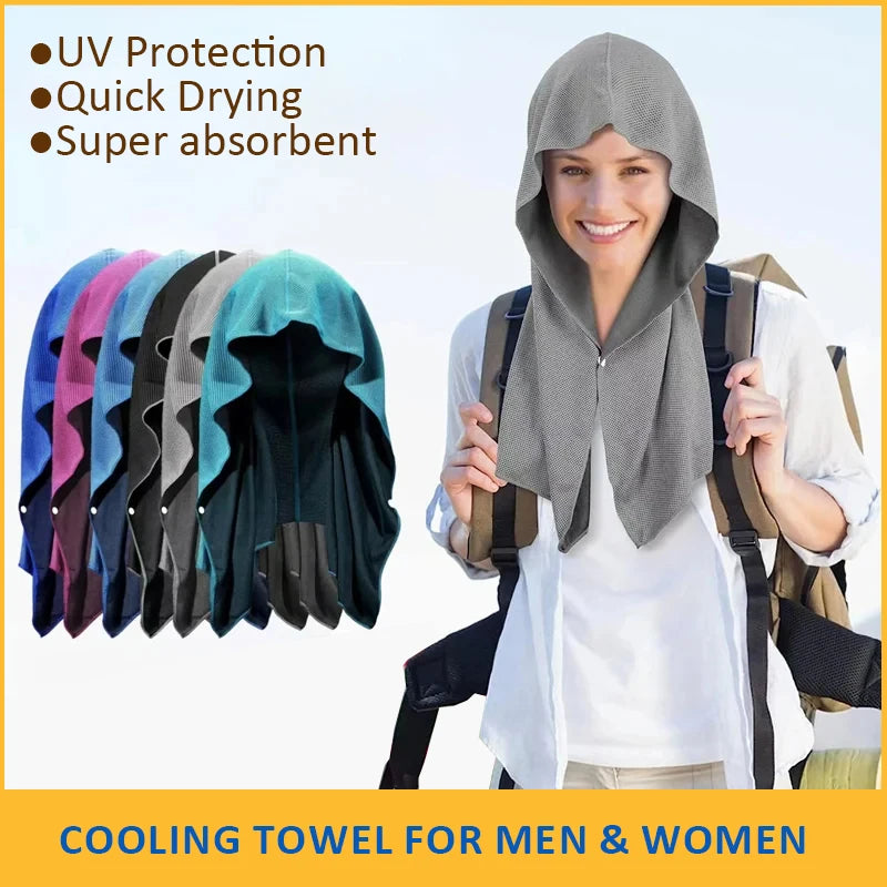 Cooling Towel for Men & Women - UV Protection, Quick Drying, Absorbent Towels for Neck & Face - Perfect for Sport, Camping, Work