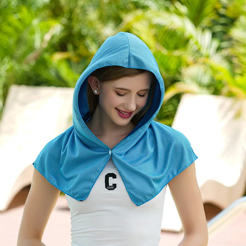 1PC Cooling Hoodie Towel Cooling Towel Quick Drying Absorbent Towels Sports Fitness Camping Cycling Suitable for Hot Weather